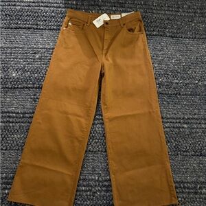 AG Jeans Women’s Size 31 Saige High Rise Wide Leg Crop Jeans In Ginger MSRP $210